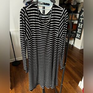 Maurices Black and White Striped Dress